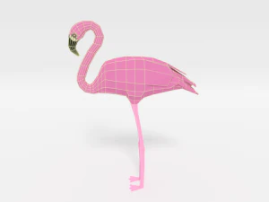 pacchetto di uccelli esotici cartoon low poly Modello 3D
