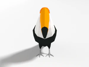pacchetto di uccelli esotici cartoon low poly Modello 3D