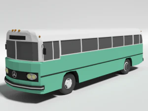 laag poly cartoon retro bus 3D Model