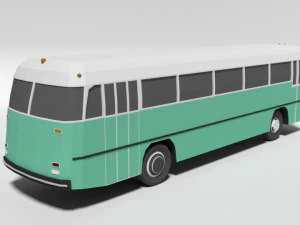 low poly cartoon retro bus 3D Model