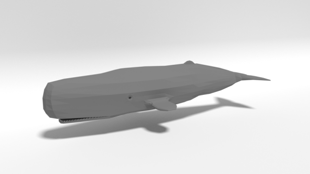 low poly cartoon sperm whale 3D Model .c4d .max .obj .3ds .fbx .stl .blend 