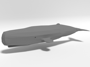 low poly cartoon sperm whale 3D Model