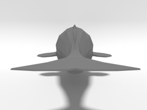 low poly cartoon sperm whale 3D Model