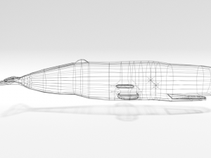 low poly cartoon sperm whale 3D Model