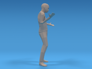 low poly kid whatever pose Modello 3D