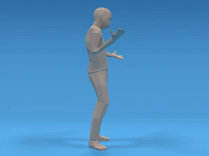 low poly kid whatever pose 3D Model