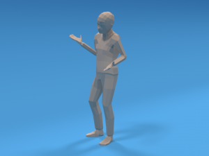 low poly kid whatever pose 3D Модель