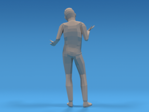 low poly kid whatever pose Modello 3D