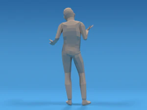 low poly kid whatever pose 3D Model
