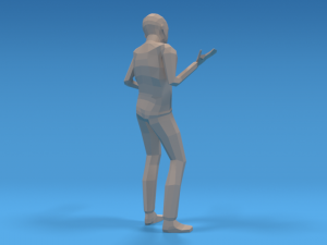 low poly kid whatever pose Modello 3D
