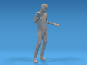 low poly kid whatever pose Modello 3D