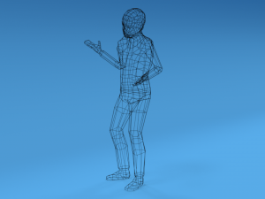 low poly kid whatever pose Modello 3D