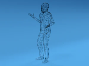 low poly kid whatever pose 3D Model