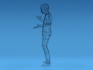 low poly kid whatever pose 3D Model