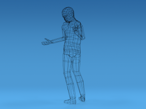 low poly kid whatever pose Modello 3D
