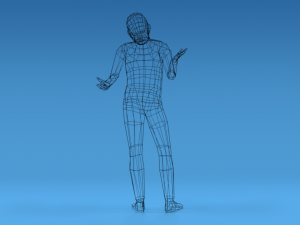 low poly kid whatever pose Modello 3D