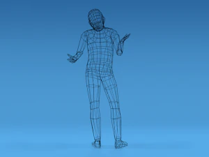 low poly kid whatever pose 3D Model