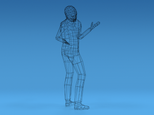 low poly kid whatever pose Modello 3D