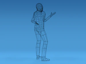 low poly kid whatever pose 3D Model