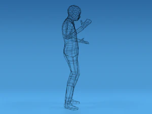 low poly kid whatever pose 3D Model