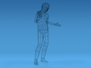low poly kid whatever pose Modello 3D