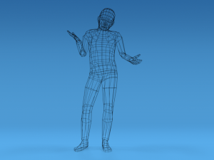 low poly kid whatever pose Modello 3D