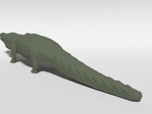 low poly cartoon crocodile 3D Model