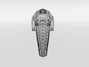 low poly cartoon crocodile 3D Model