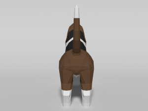 low poly cartoon basset hound dog 3D Модель