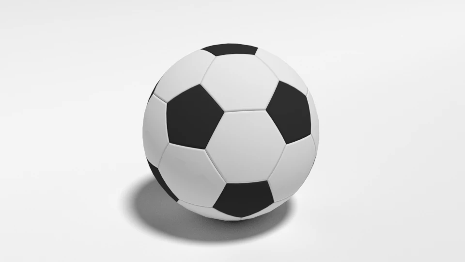 low poly cartoon football ball free 3D Model .c4d .max .obj .3ds .fbx .stl .blend 