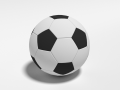 Low Poly Cartoon Football ball Free 3D Model