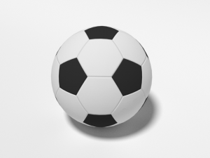 low poly cartoon football ball free 3D Model