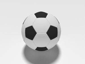 low poly cartoon football ball free 3D Model