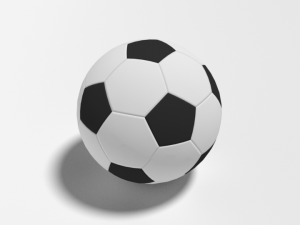 low poly cartoon football ball free 3D Model