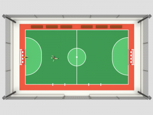 cartoon street football court 3D Model