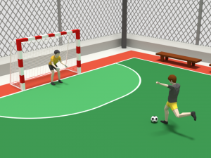 cartoon street football court 3D Model