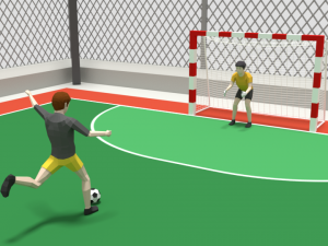 cartoon street football court 3D Model