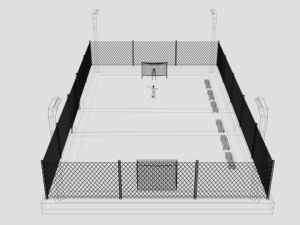 cartoon street football court 3D Model