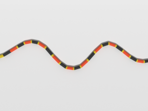 low poly cartoon coral snake Modèle 3D