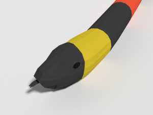 low poly cartoon coral snake Modèle 3D