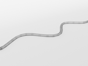 low poly cartoon coral snake Modèle 3D