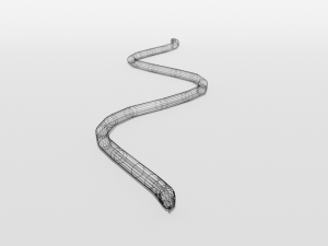 low poly cartoon coral snake Modèle 3D