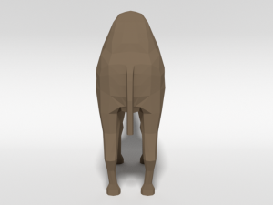 low poly cartoon bactrian camel 3D 模型