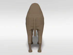 low poly cartoon bactrian camel 3D Model