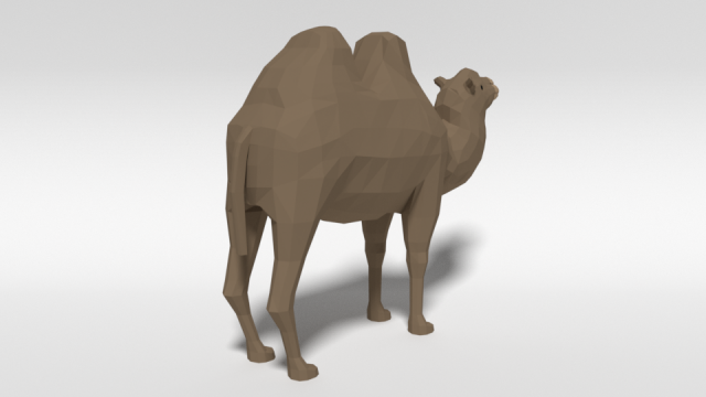 low poly cartoon bactrian camel 3D Model in Other 3DExport