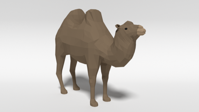 low poly cartoon bactrian camel 3D Model in Other 3DExport