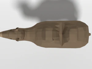low poly cartoon bactrian camel 3D Model