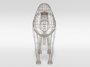 low poly cartoon bactrian camel 3D 模型