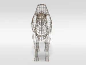 low poly cartoon bactrian camel 3D Model