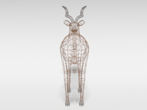low poly cartoon greater kudu antelope 3Dモデル